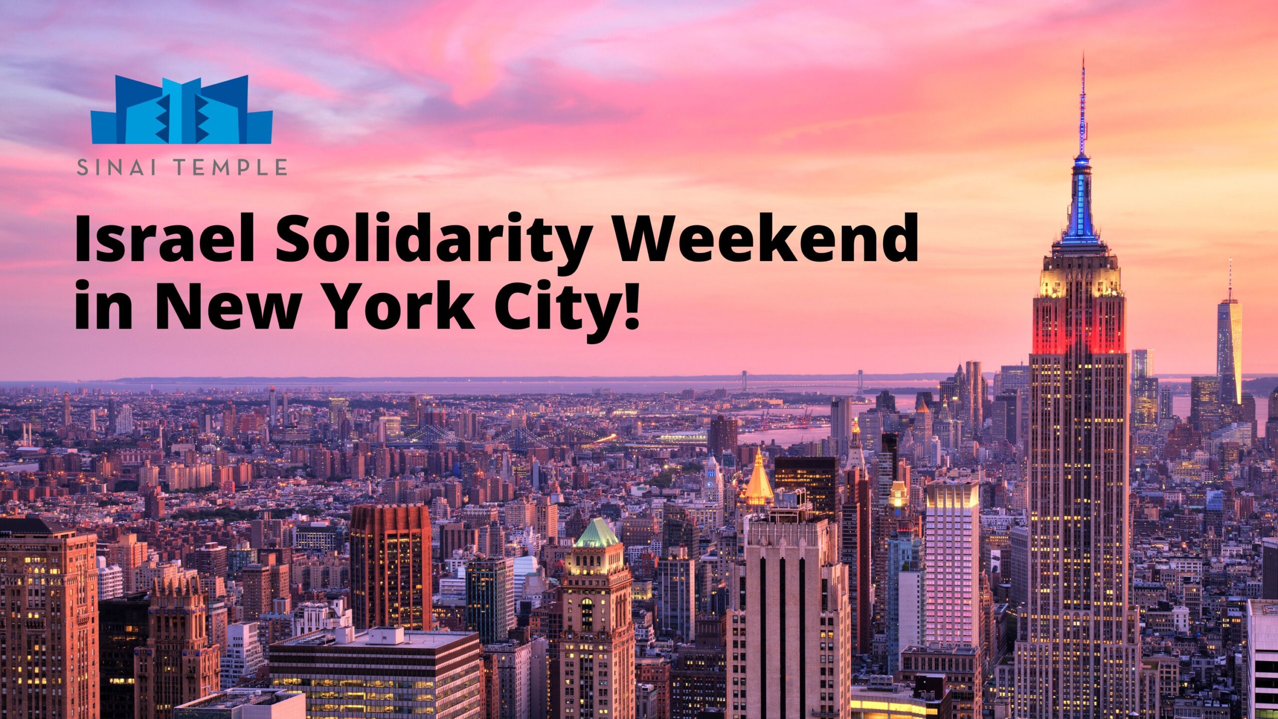 Israel Solidarity Weekend in New York City! - Sinai Temple